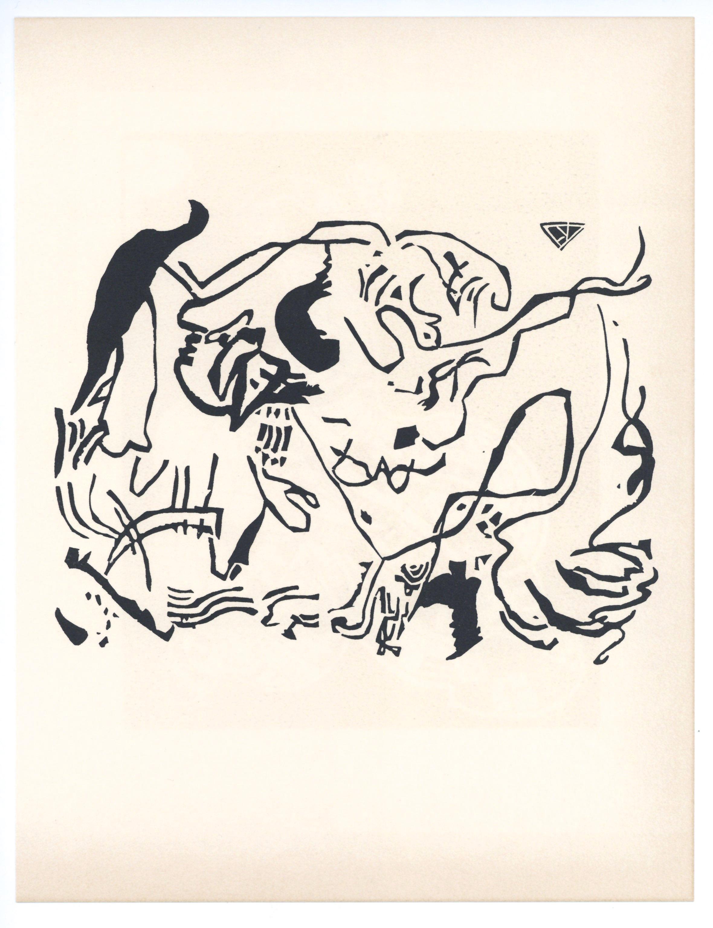 "Jüngster Tag", gravure sur bois originale (Jour du Jugement) - Print de Wassily Kandinsky