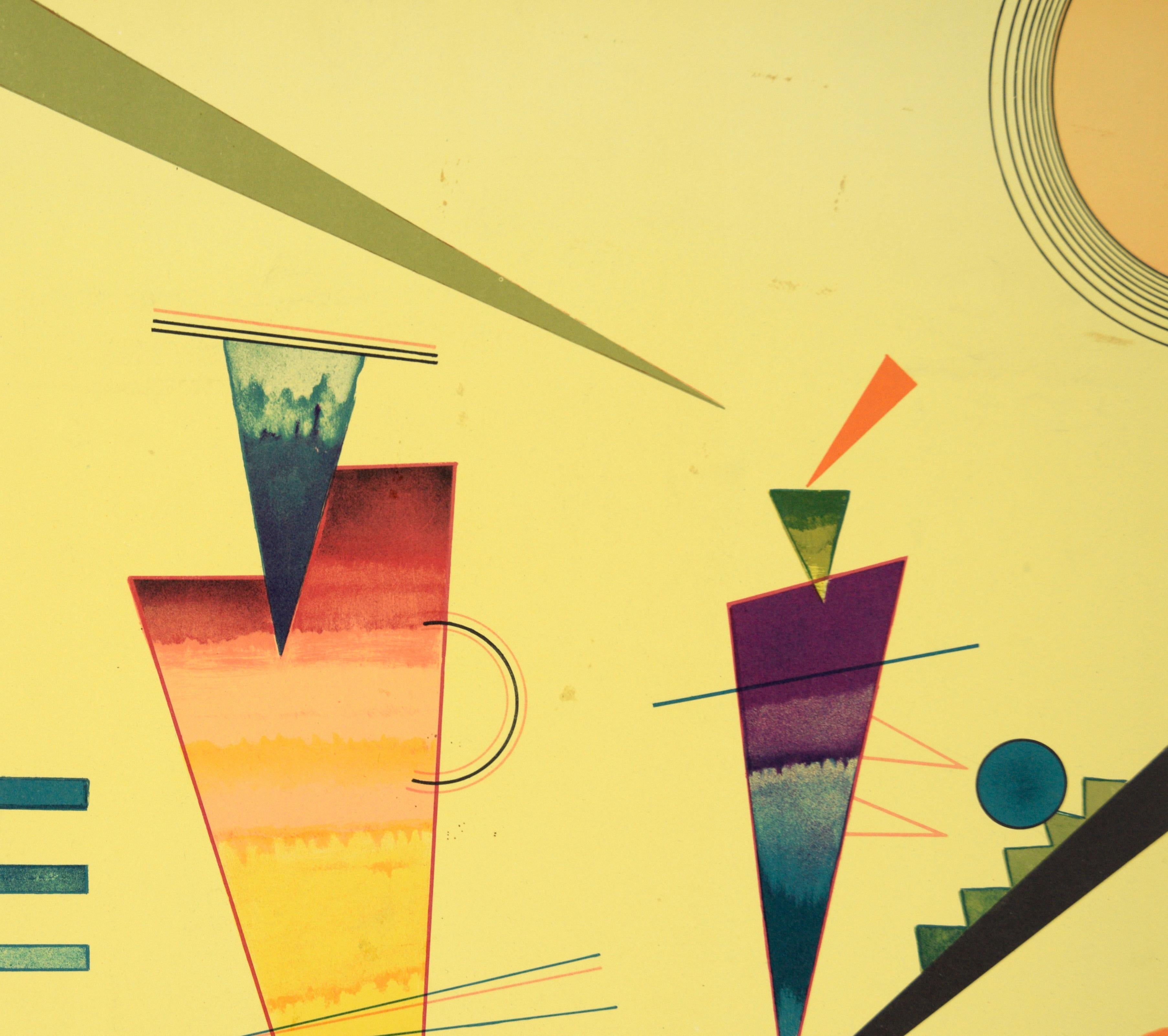 Kandinsky at Galerie Karl Flinker - 1977 Exhibition Poster - in Ink on Paper - White Abstract Print by Wassily Kandinsky