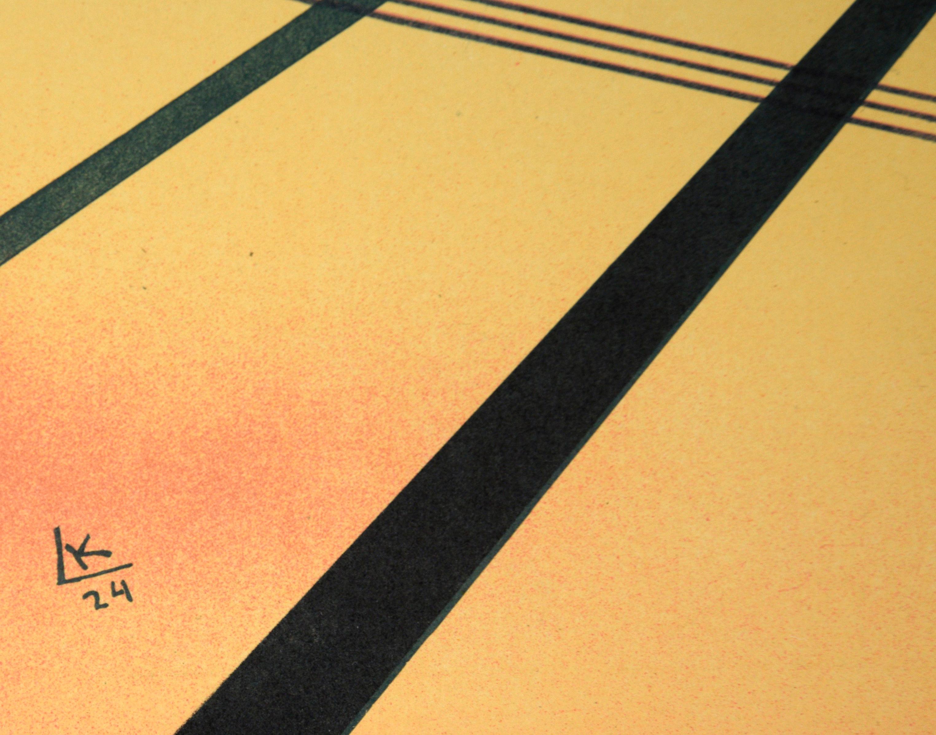 Kandinsky at Galerie Karl Flinker - 1977 Exhibition Poster - in Ink on Paper For Sale 3