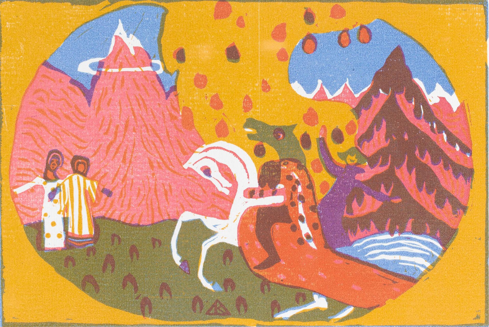 Wassily Kandinsky Abstract Print - Kandinsky, Berge, XXe Siècle (after)