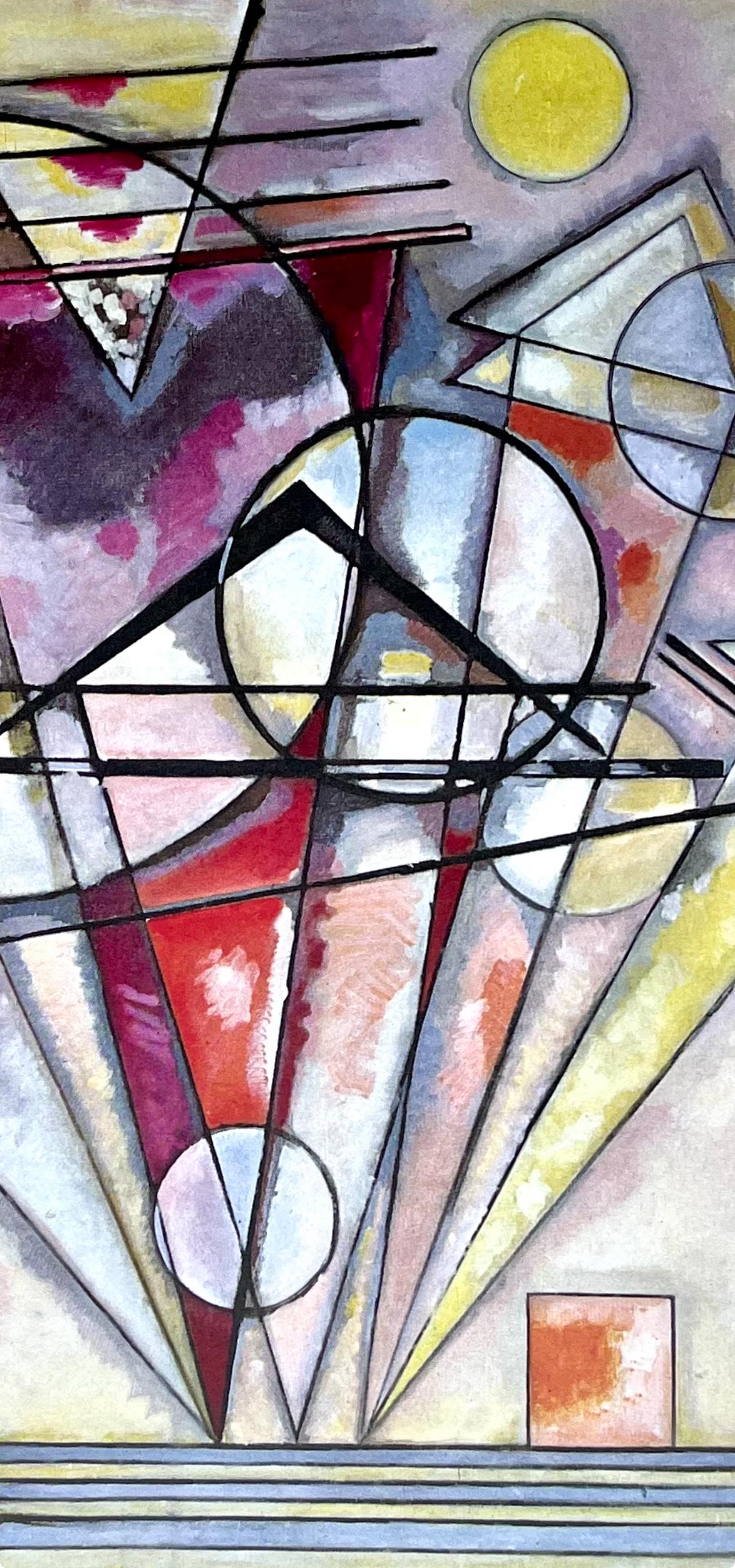 Kandinsky, Composition, Derrière le miroir (d'après) - Print de Wassily Kandinsky