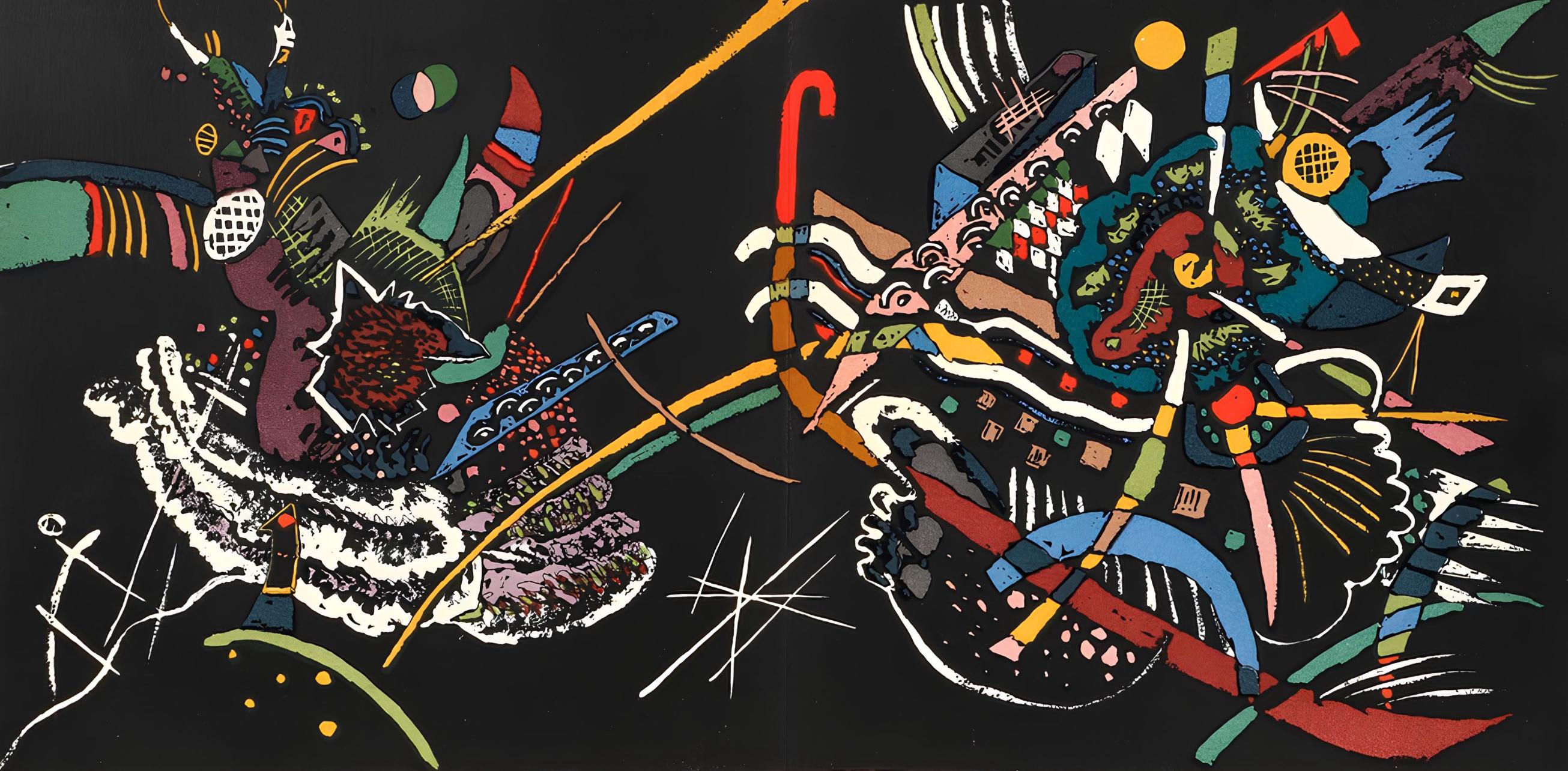 Kandinsky, Composition, Derrière le miroir (d'après) - Print de Wassily Kandinsky
