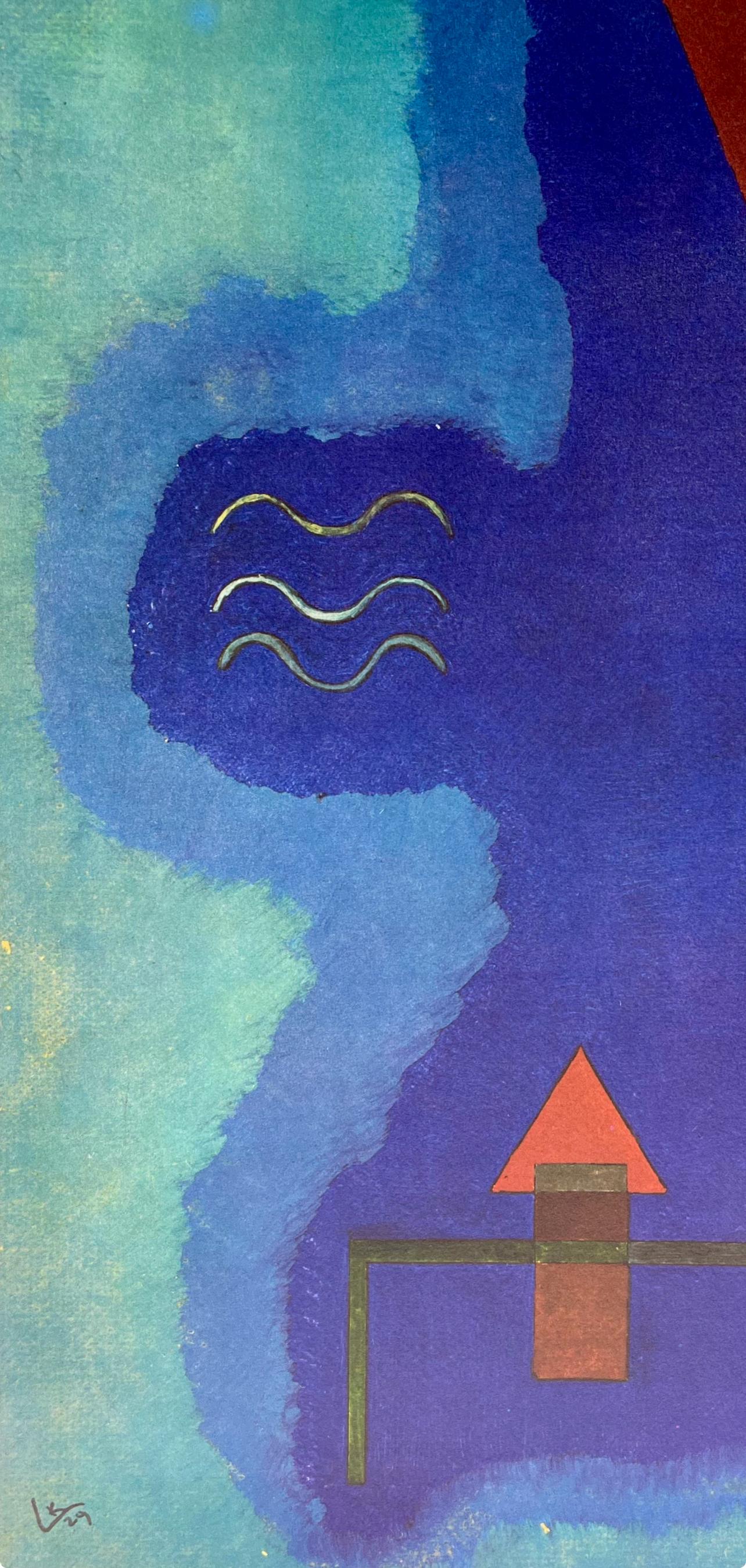 Kandinsky, Composition, Derrière le miroir (d'après) - Moderne Print par Wassily Kandinsky
