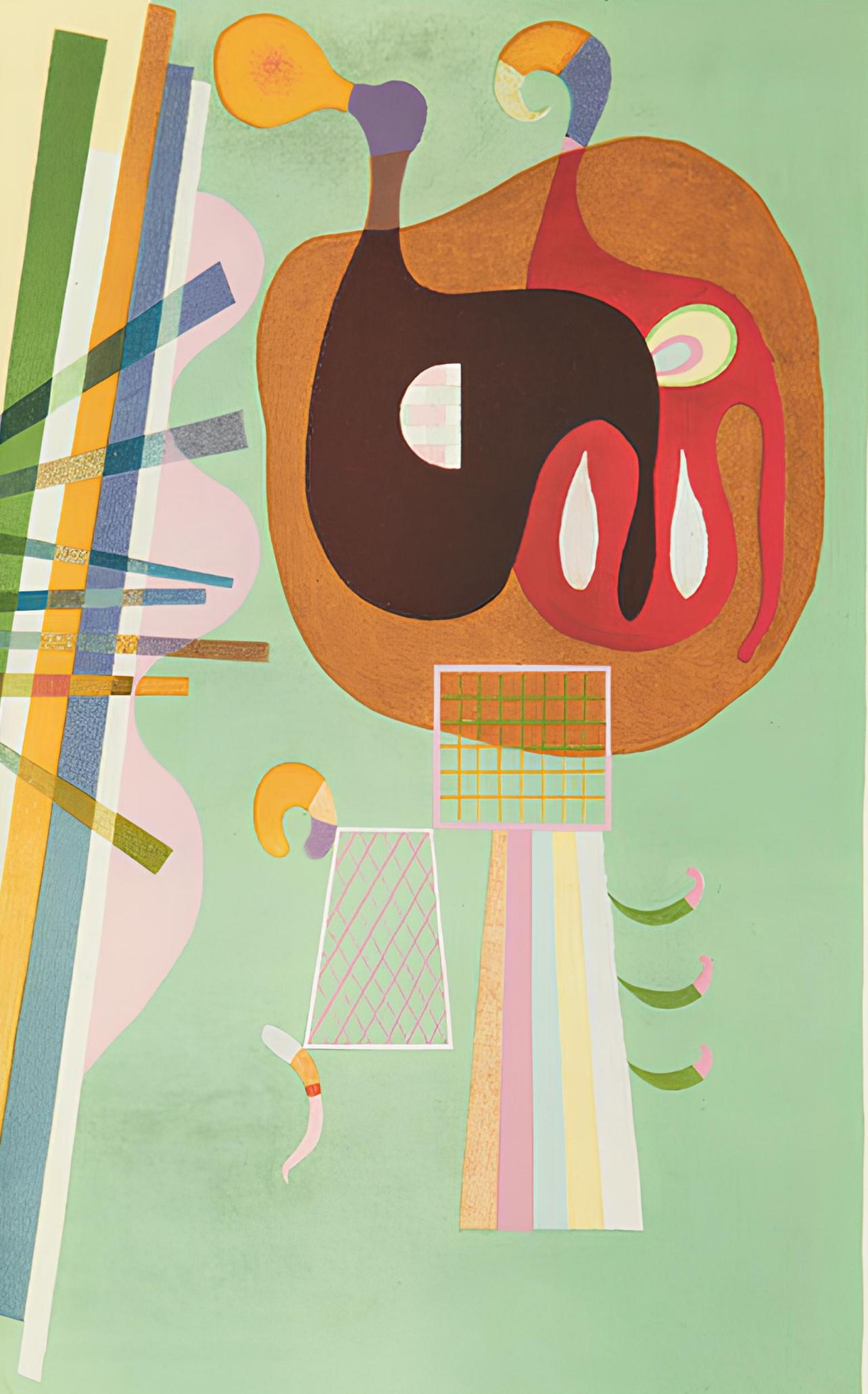 Kandinsky, Composition, Derrière le miroir (d'après) - Moderne Print par Wassily Kandinsky