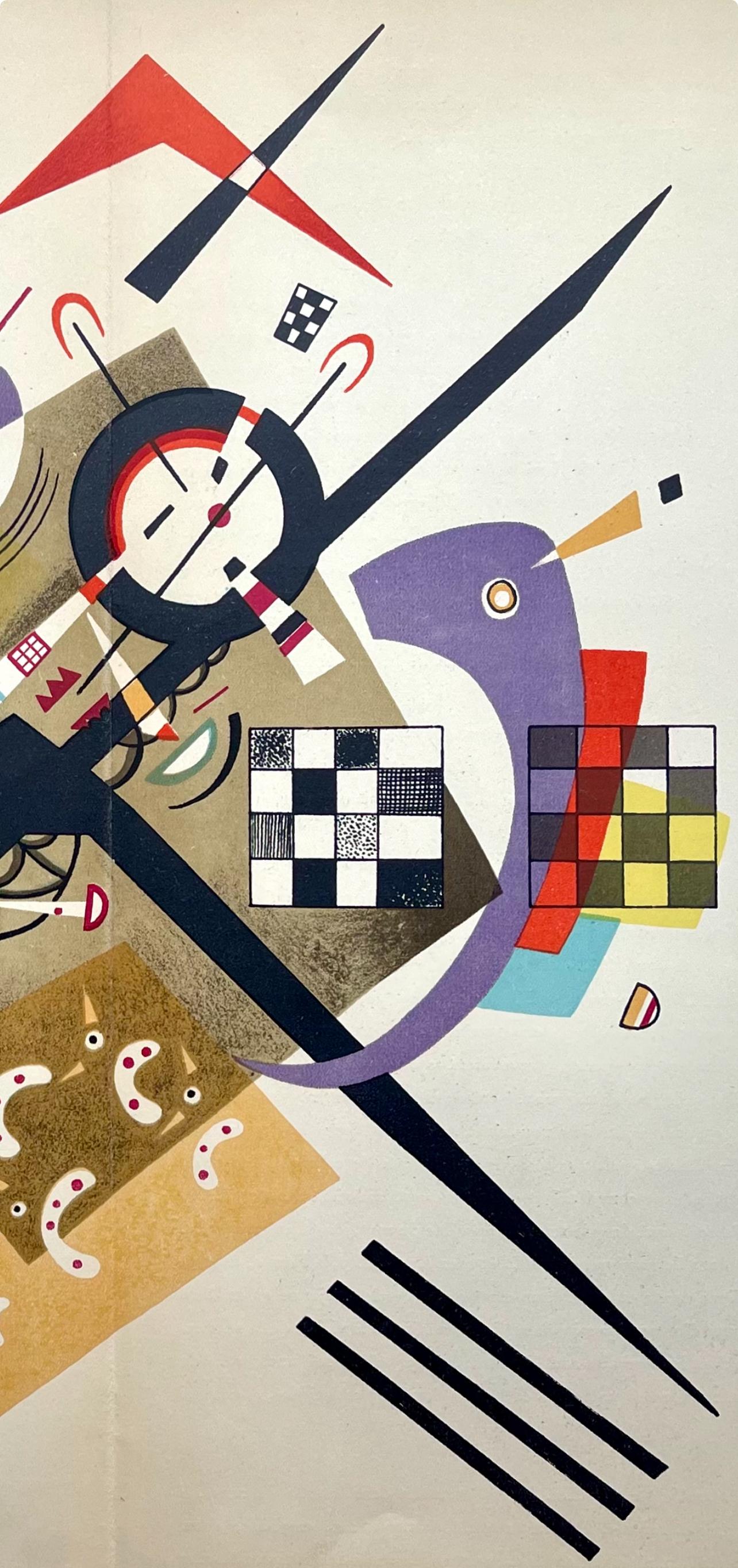 Kandinsky, Composition, Derrière le miroir (after) - Beige Abstract Print by Wassily Kandinsky