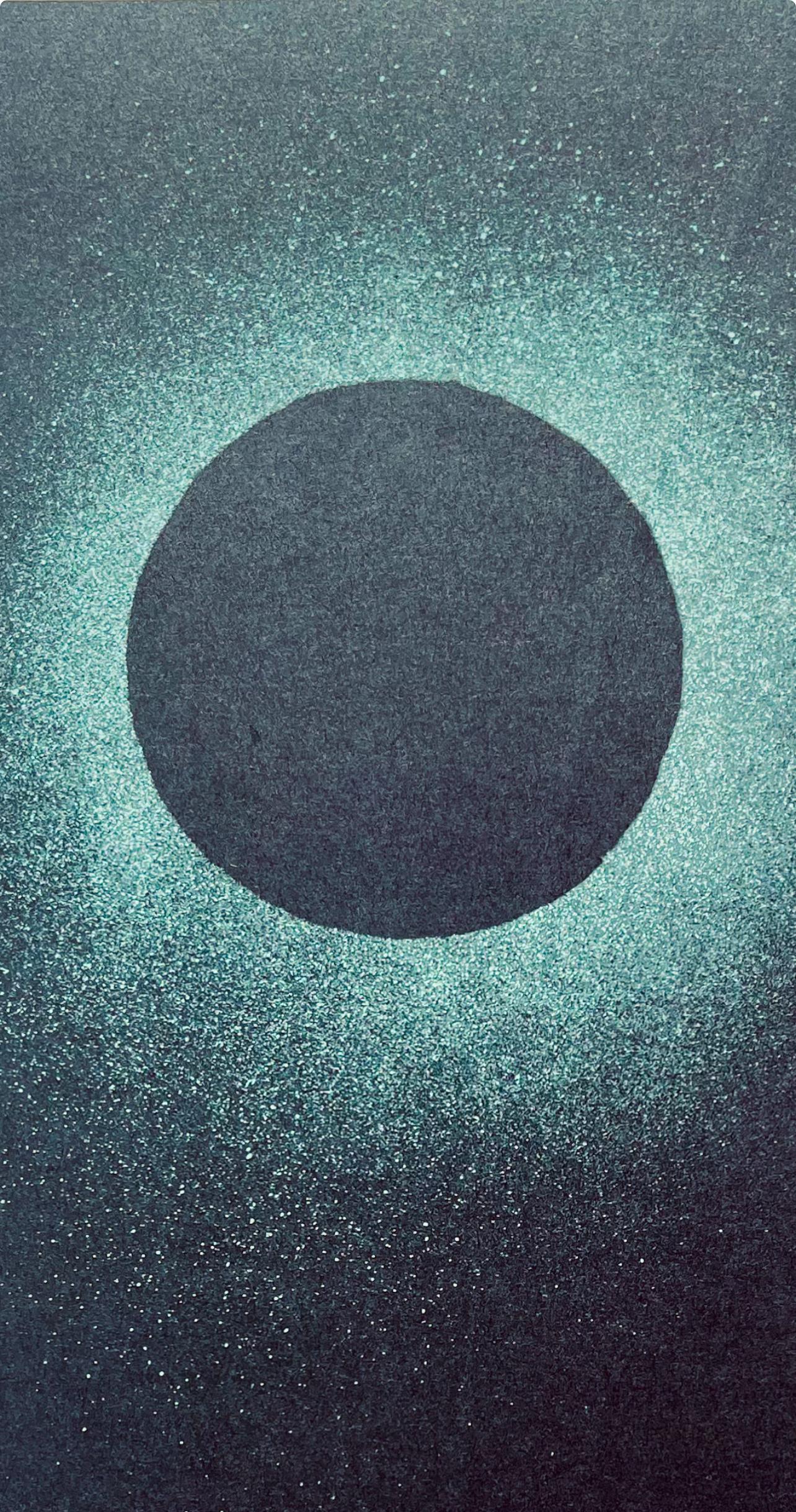 Kandinsky, Composition, Derrière le miroir (after) - Black Abstract Print by Wassily Kandinsky