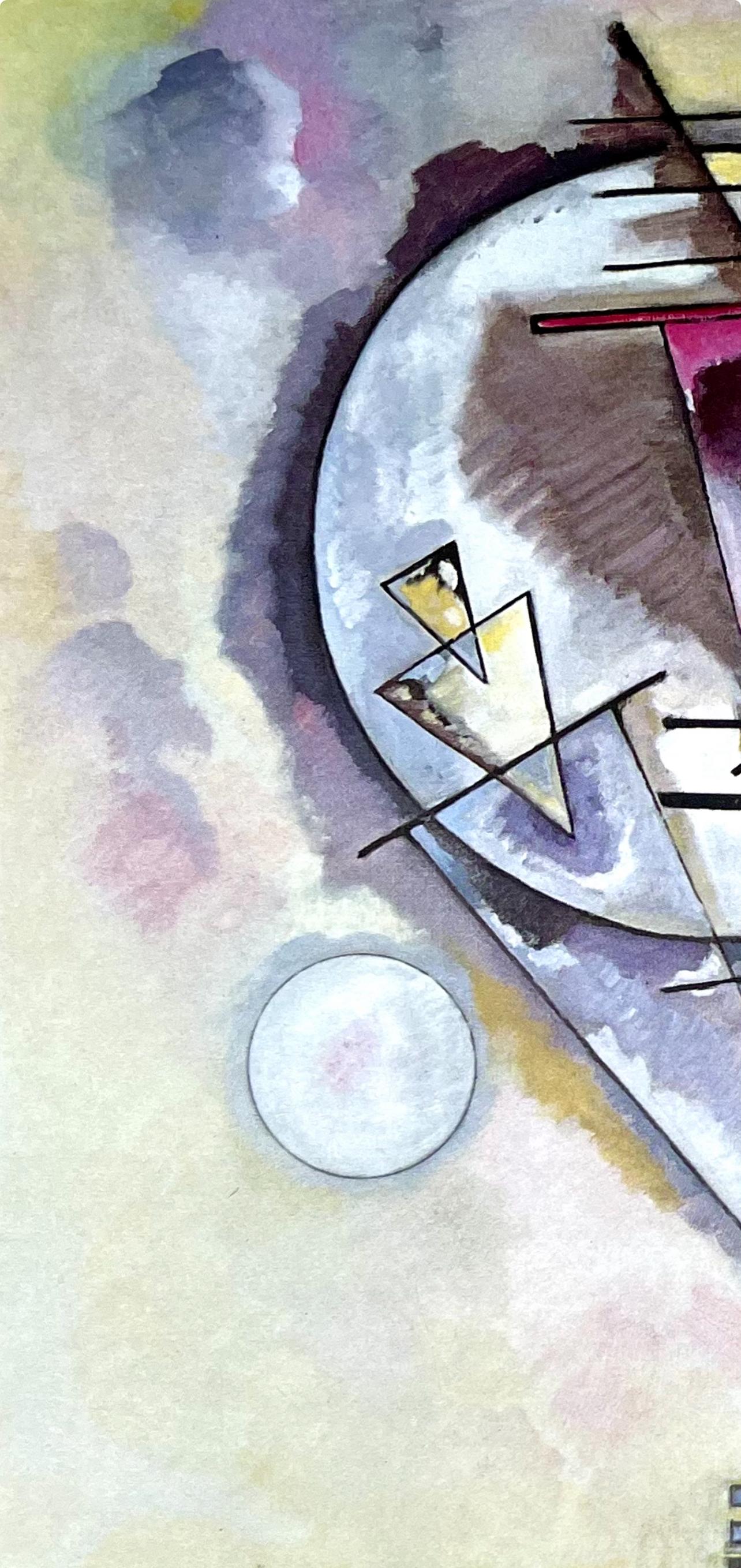 Kandinsky, Composition, Derrière le miroir (d'après) - Gris Landscape Print par Wassily Kandinsky