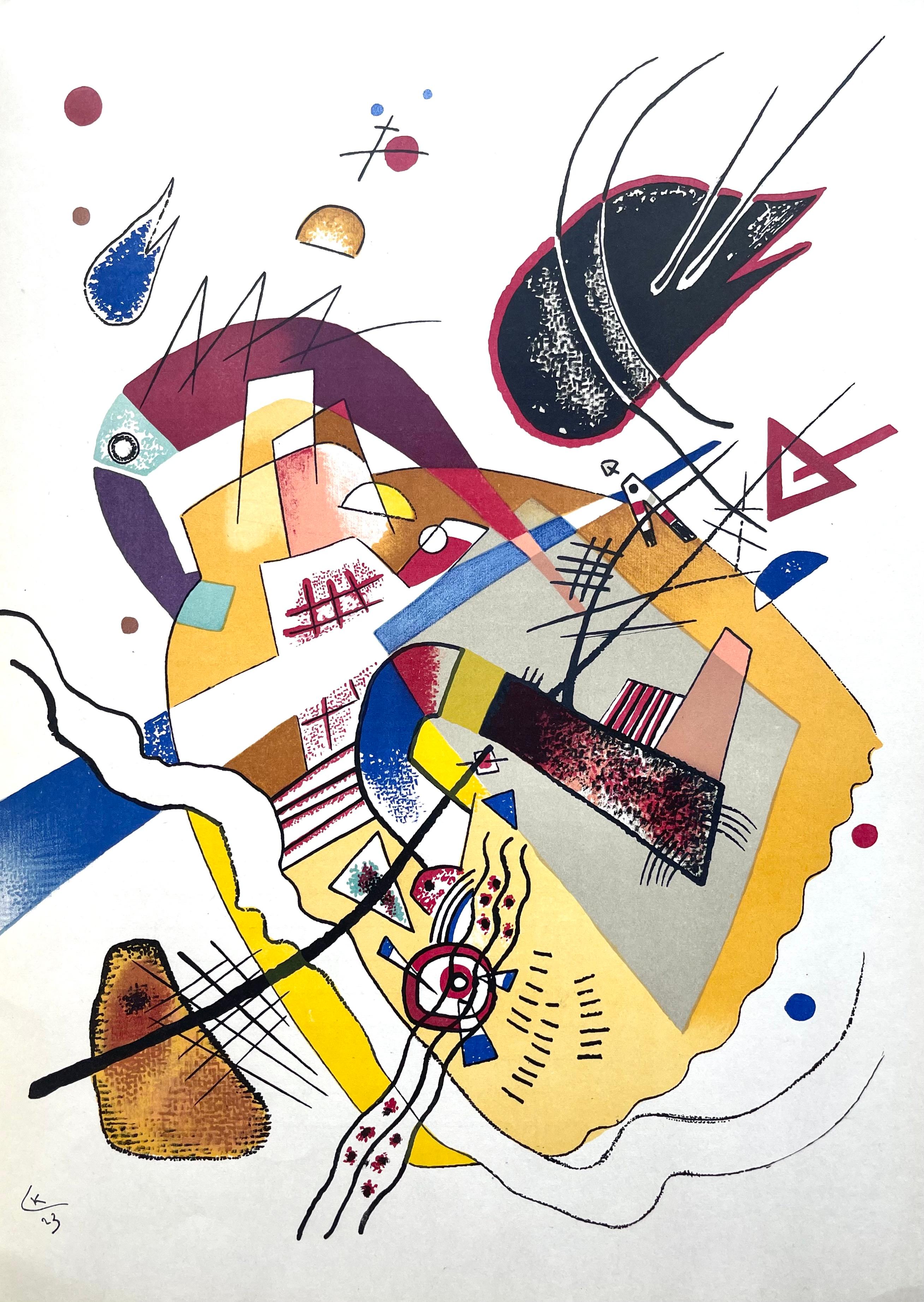 Wassily Kandinsky Landscape Print – Kandinsky, Komposition, Derrière le miroir (nach)