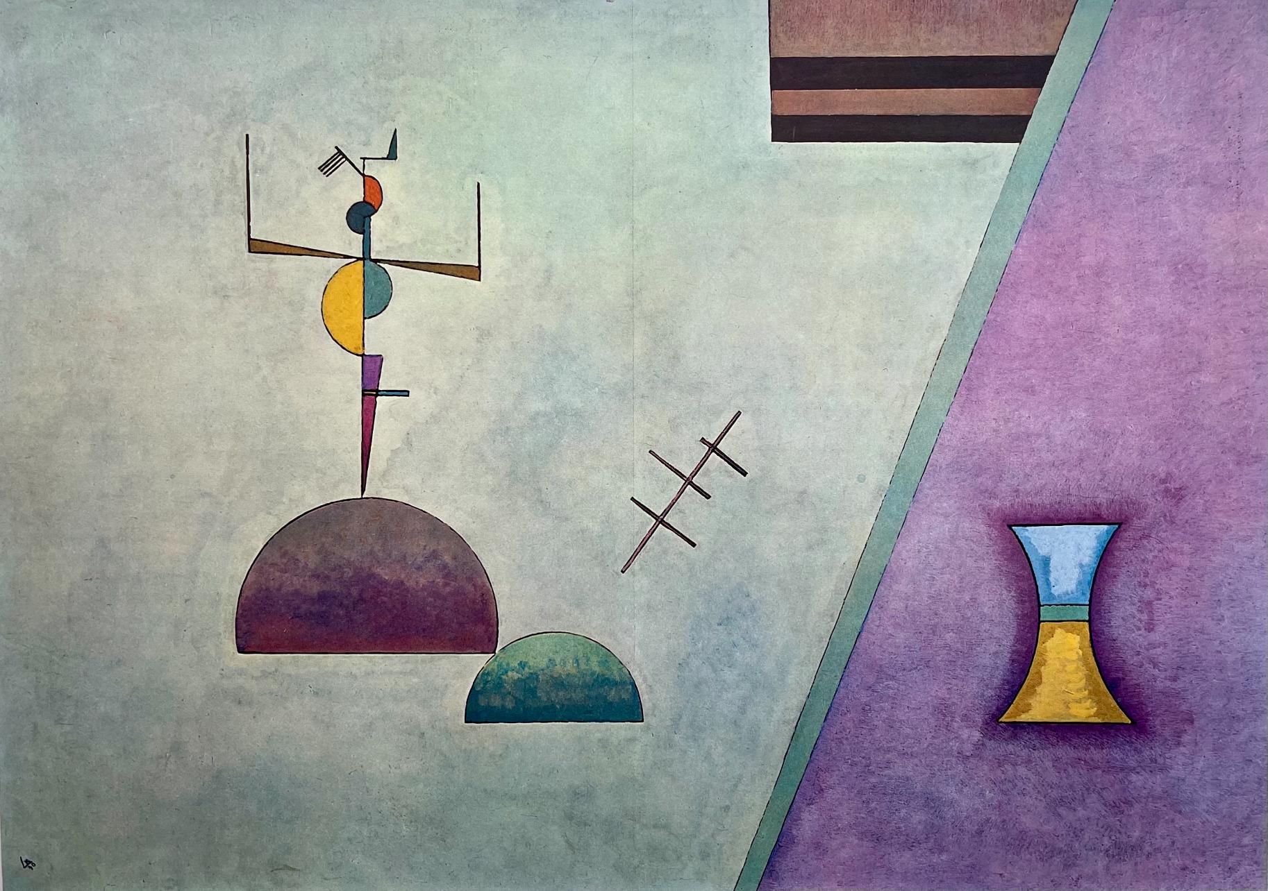 Wassily Kandinsky Landscape Print – Kandinsky, Komposition, Derrière le miroir (nach)