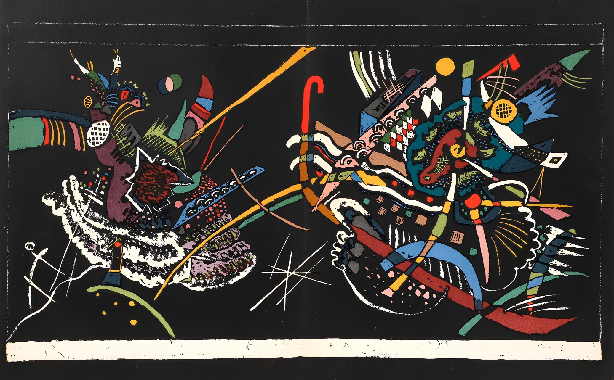 Abstract Print Wassily Kandinsky - Kandinsky, Composition, Derrière le miroir (d'après)