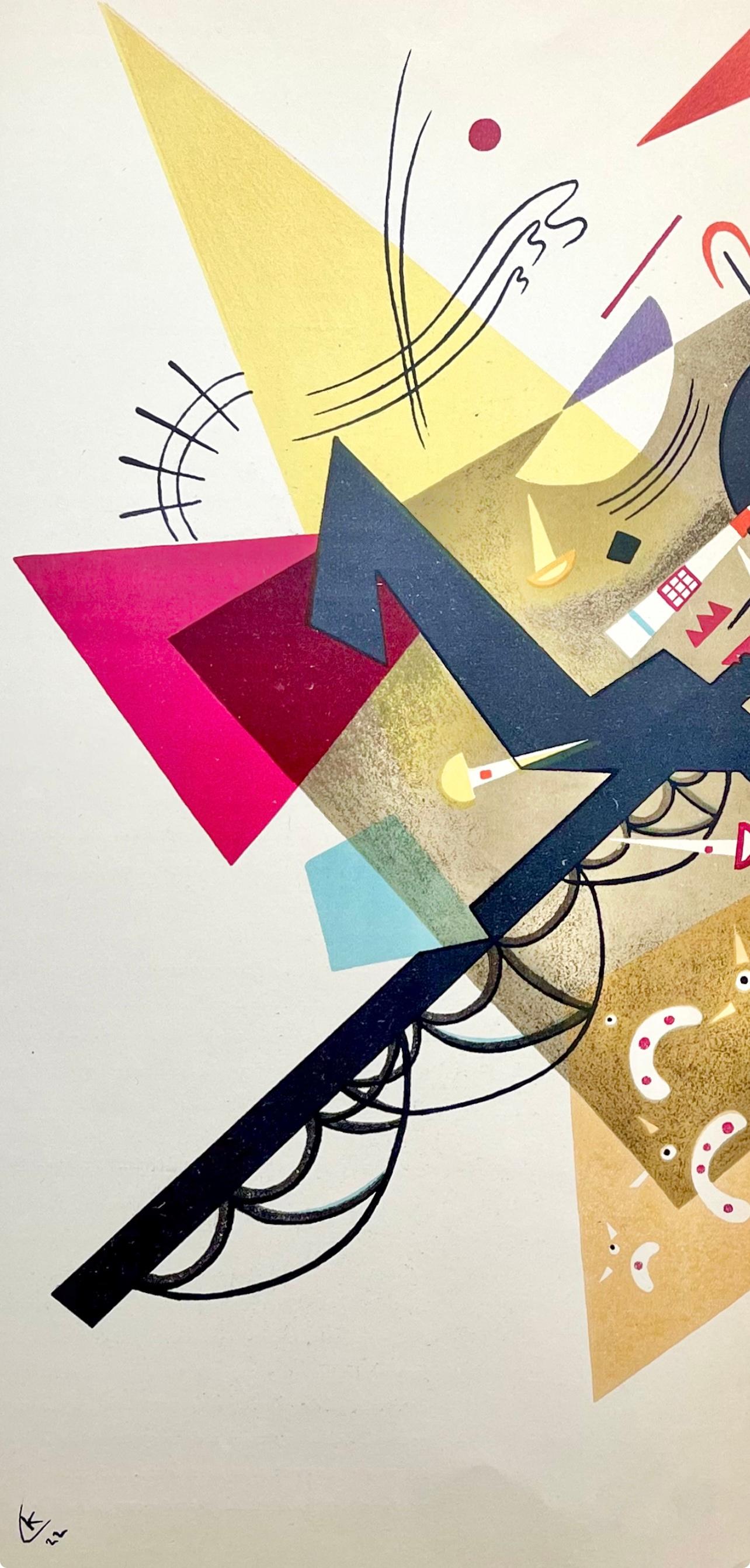 Kandinsky, Fond Blanc, Derrière le miroir (después) - Print Moderno de Wassily Kandinsky