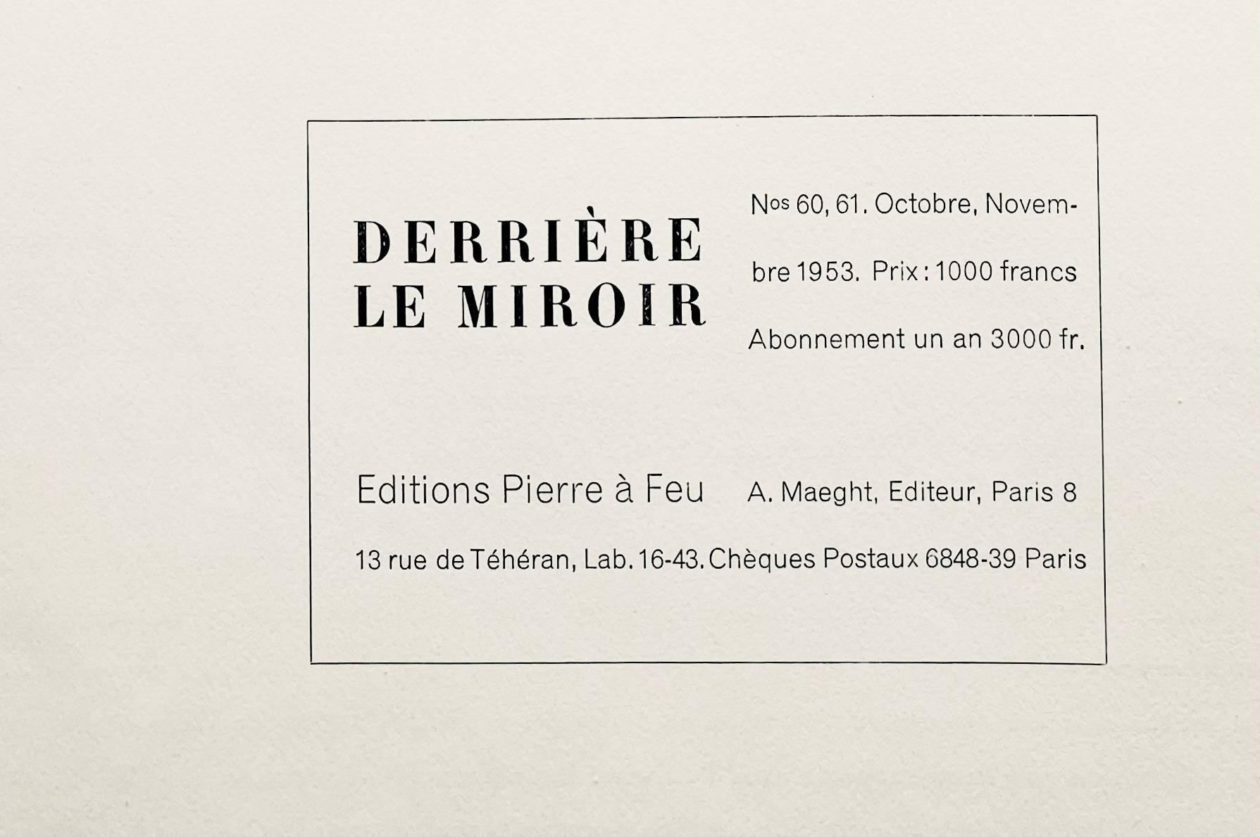 Kandinsky, Fond Blanc, Derrière le miroir (después) en venta 1