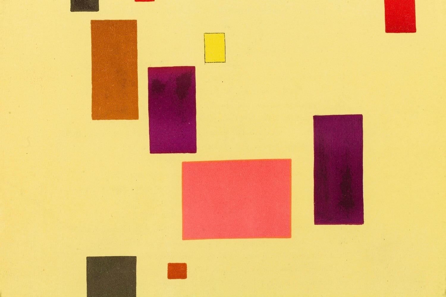 Kandinsky, Fond Jaune, Derrière le miroir (dopo) - Print Moderno di Wassily Kandinsky