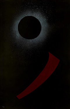Kandinsky, Grau mit Schwarz, Derrière le miroir (d'après)