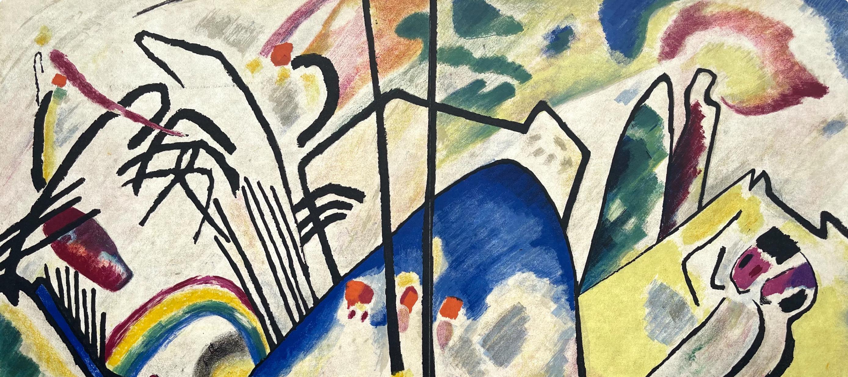 Kandinsky, Komposición IV, Derrière le miroir (después) - Print de Wassily Kandinsky