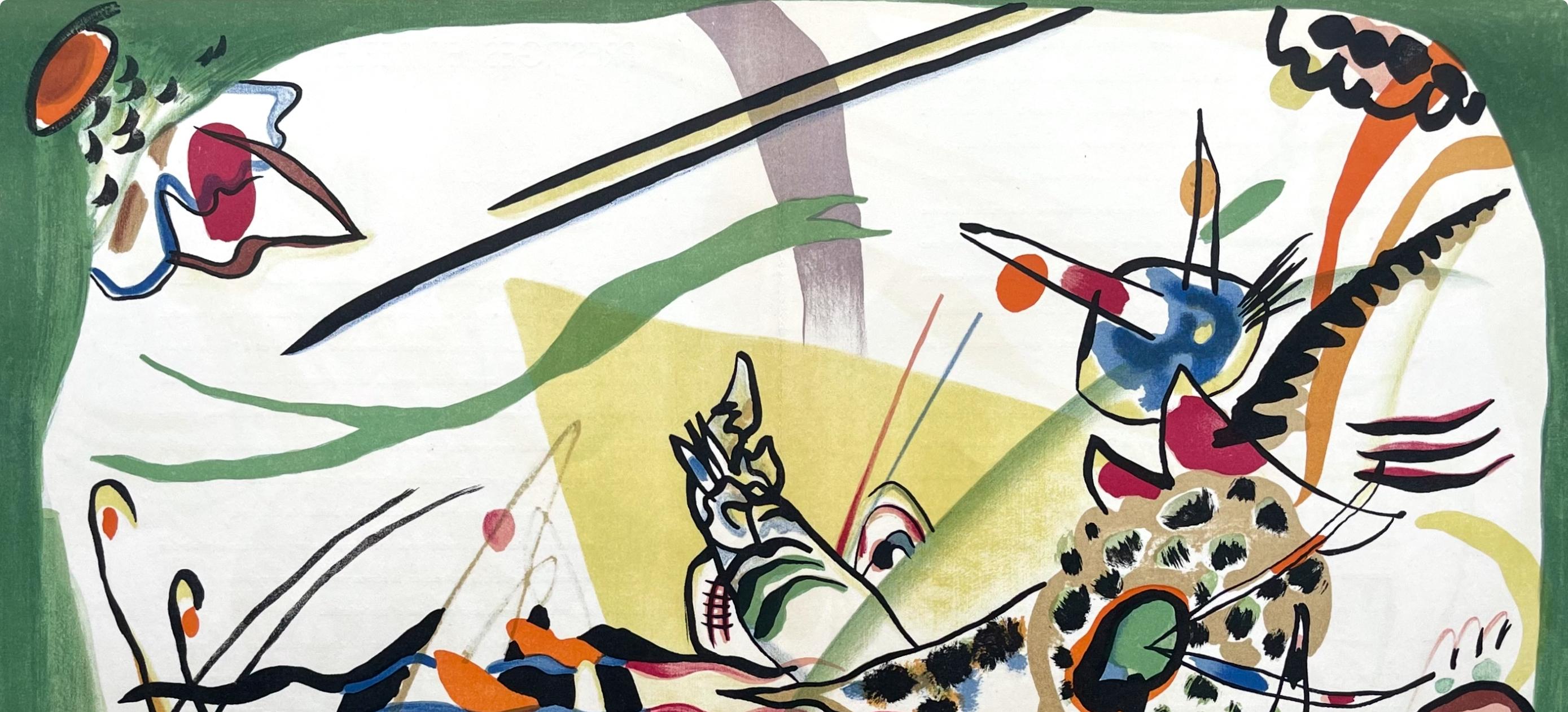 Kandinsky, Komposición IV, Derrière le miroir (después) - Abstract Print Beige de Wassily Kandinsky