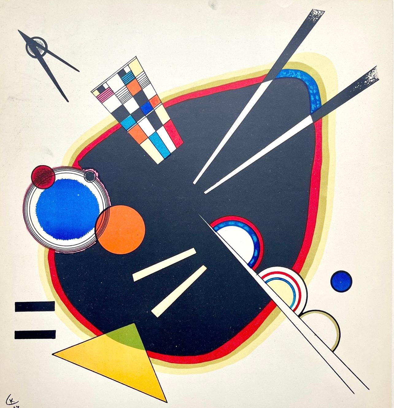 Wassily Kandinsky Abstract Print – Kandinsky, La Tache Noire, Derrière le miroir (nach)