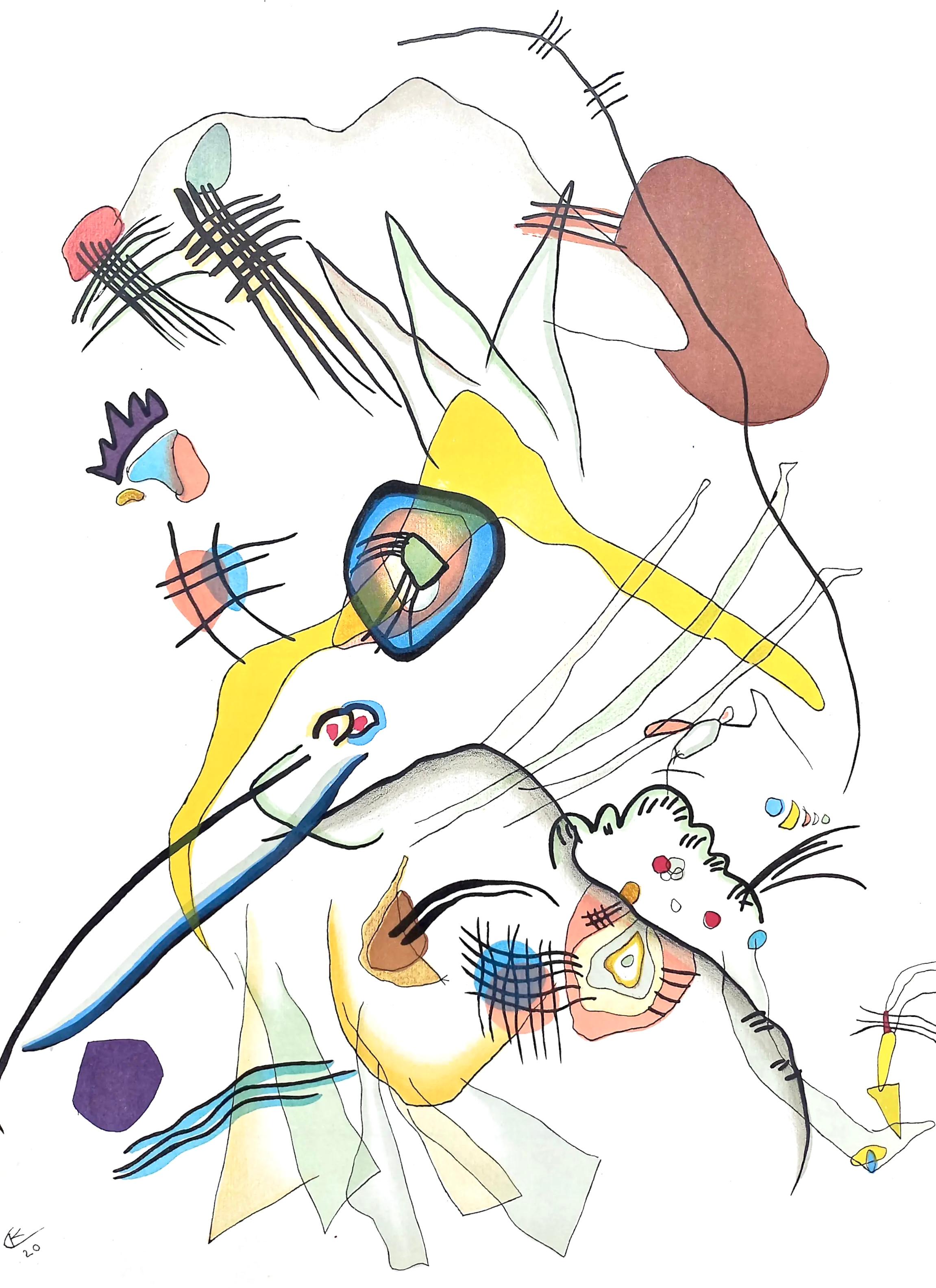 Landscape Print de Wassily Kandinsky - Kandinsky, Paseo, Derrière le miroir (después)