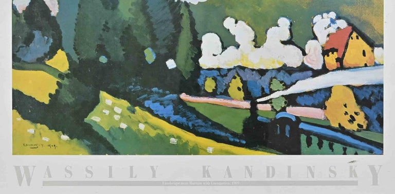 Affiche Originale Wassily Kandinsky 1977 - Lithographie Vintage, édition 1ère, Non Signée, 24x18 Pouces