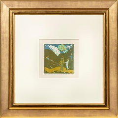 Klänge: Apfelbaum Woodcut Print, Abstract, Framed, Circa 1910-1919