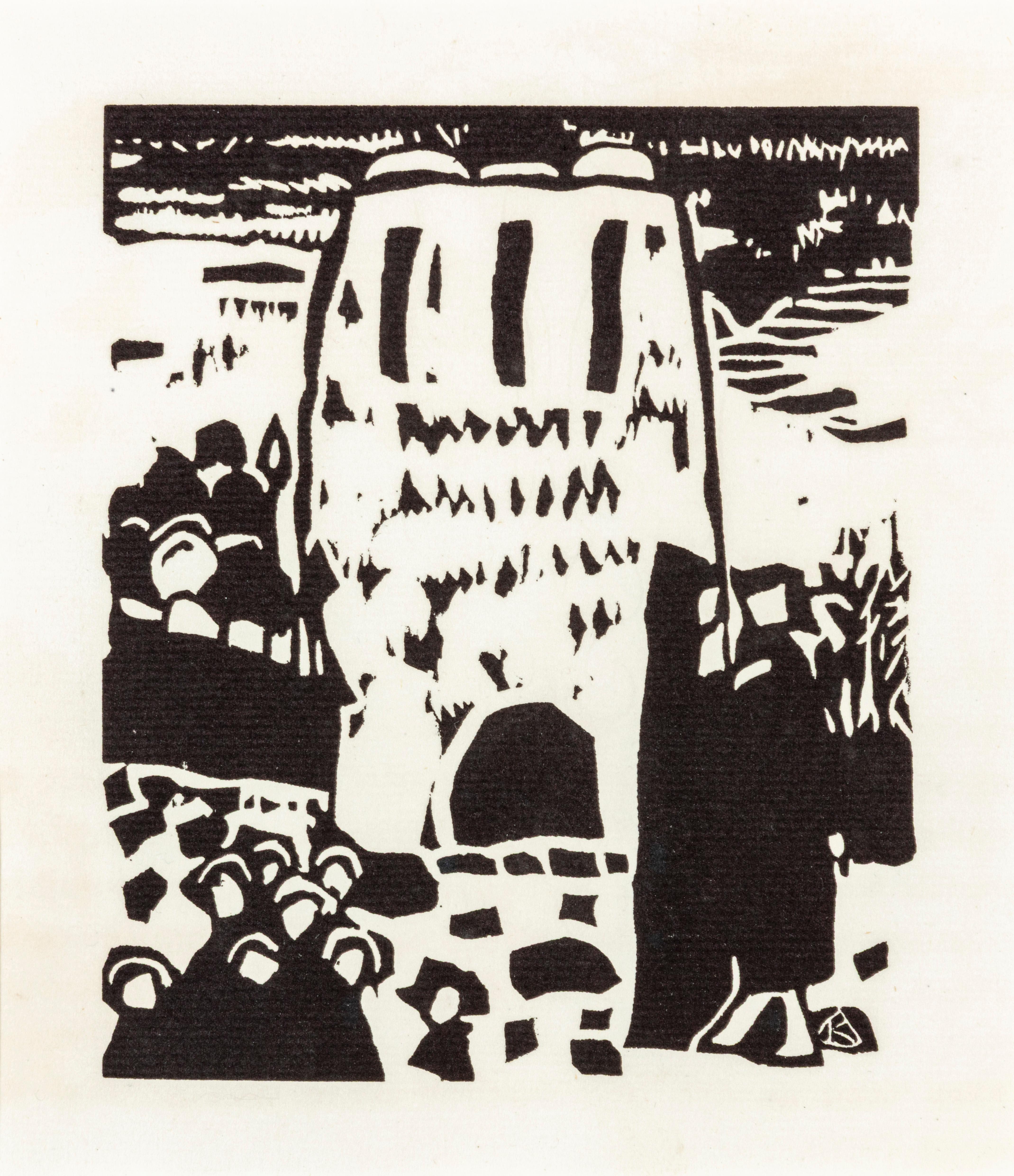 Wassily Kandinsky Abstract Print - Klänge: Improvisation 1 Woodcut Print, Abstract, Framed, Circa 1910