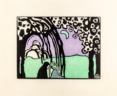 Klänge: Zwei Frauen in Mondlandschaft (Two Women in Moonlit Landscape)