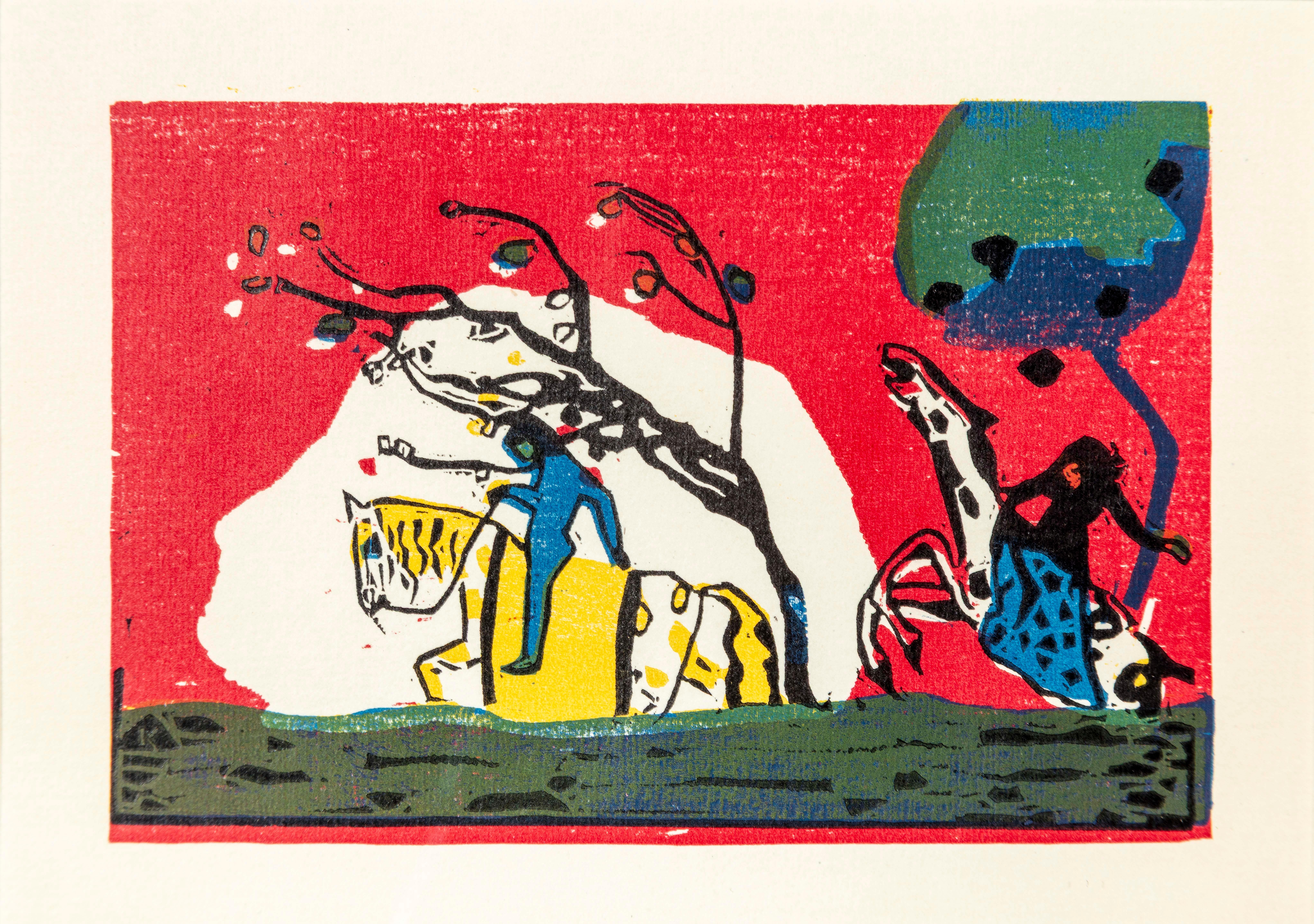 Klänge: Zwei Reiter vor Rot (Two Riders in Red), Roethel #95