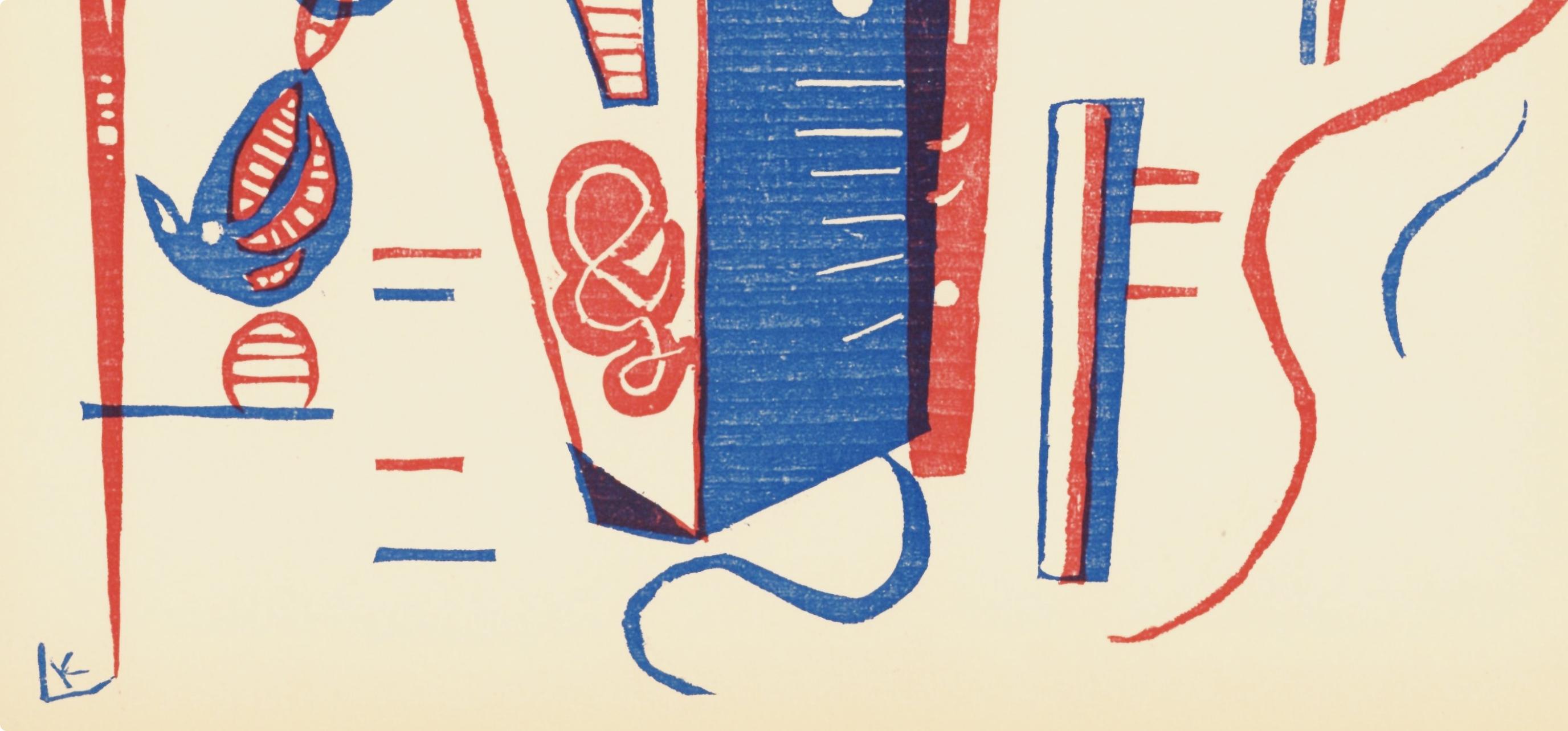 Komposition (Röthel 201), Sociedad Internacional de Arte del Siglo XX - Landscape Print Blanco de Wassily Kandinsky