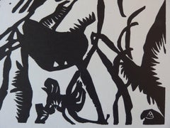 "Motif aus Improvisation 25: The Garden of Love" - Original woodcut