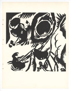 "Motif aus Improvisation 25: The Garden of Love" original woodcut