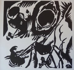 "Motif aus Improvisation 25: The Garden of Love" - Original woodcut