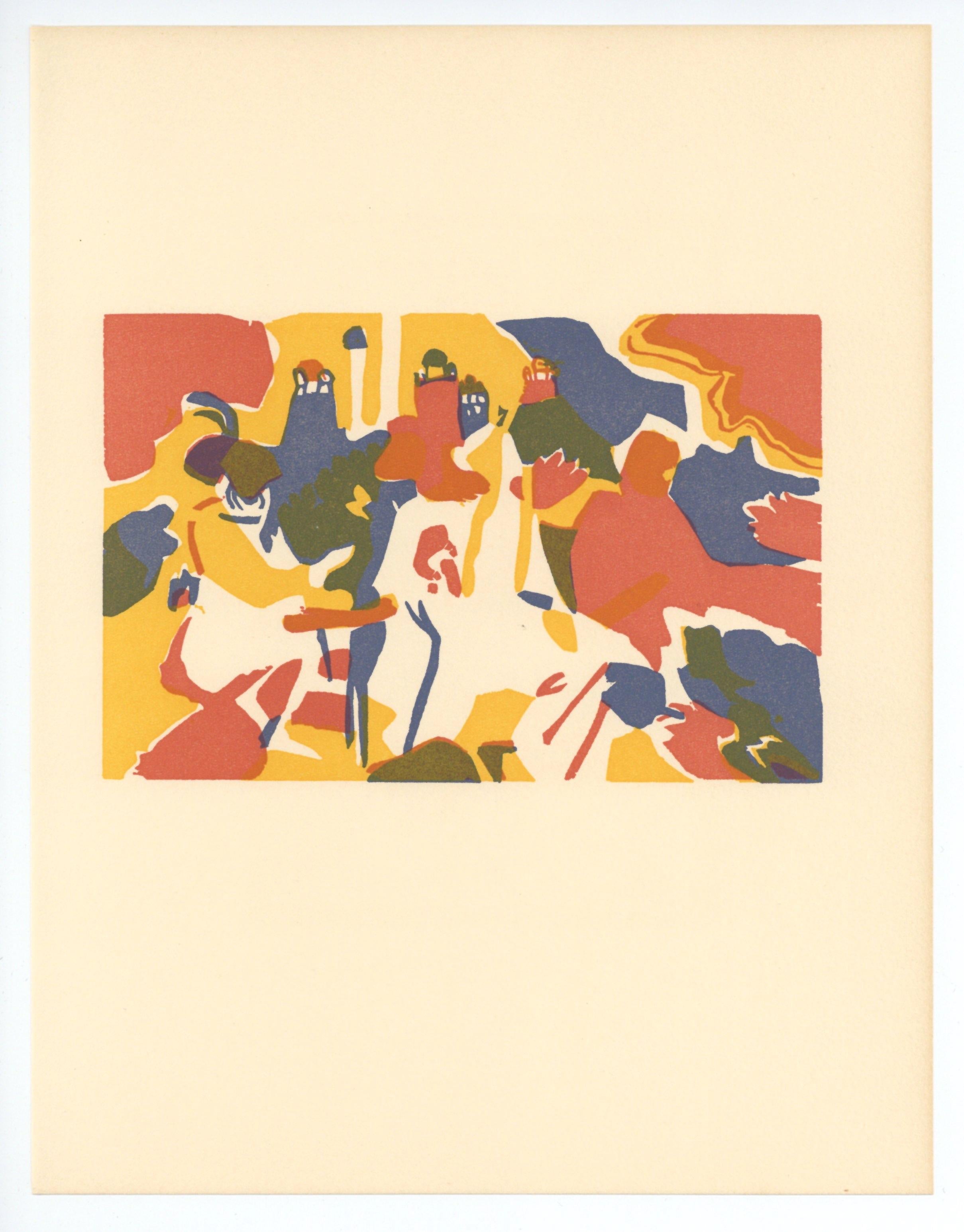 "Orientalisches" original woodcut - Print by Wassily Kandinsky