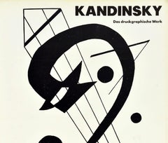Original Vintage Poster Kandinsky Graphic Works Exhibition Munich Bauhaus Kites