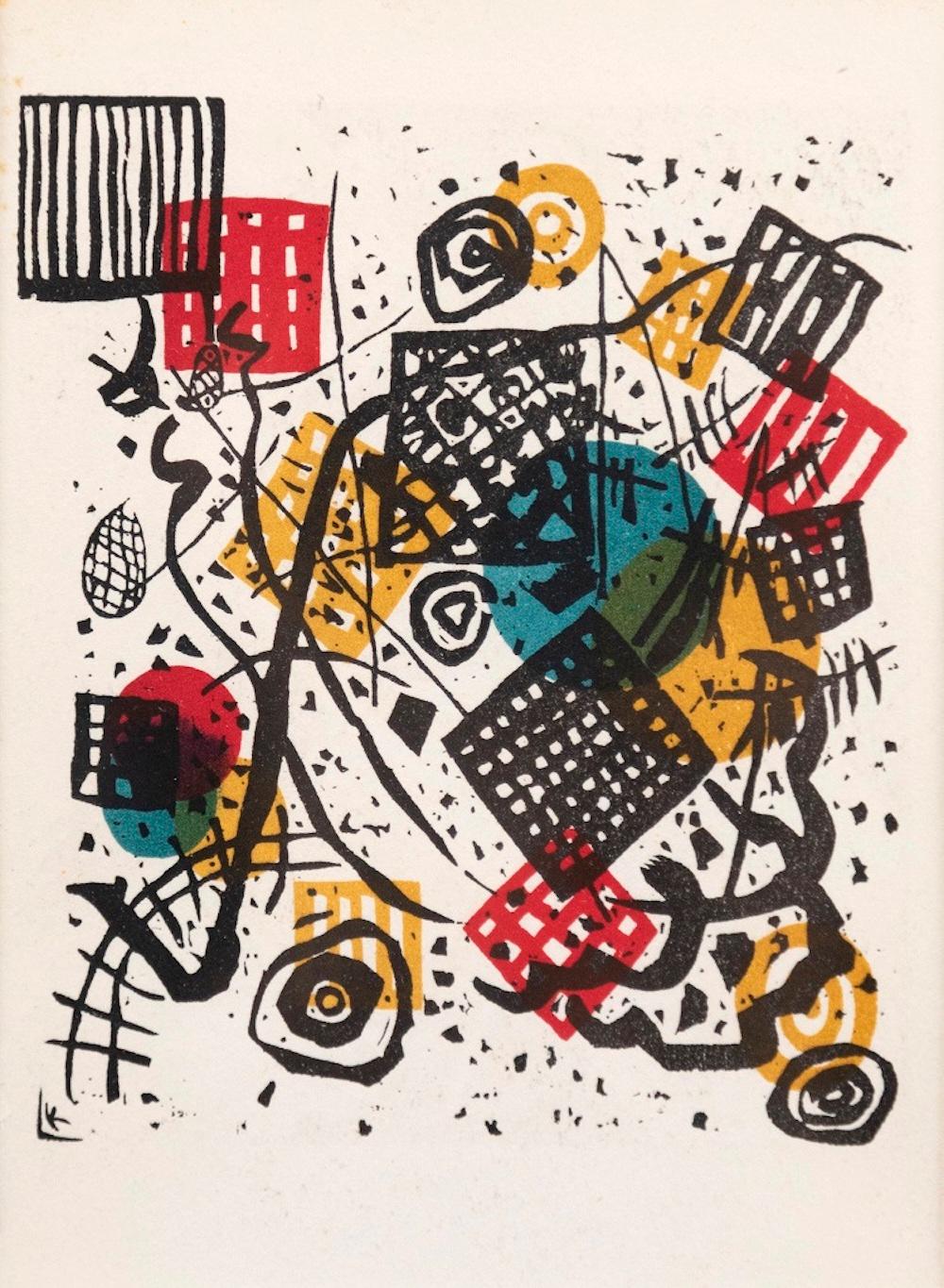 Wassily Kandinsky Abstract Print - Small Worlds V - Original Lithograph after W. Kandinsky - 1954