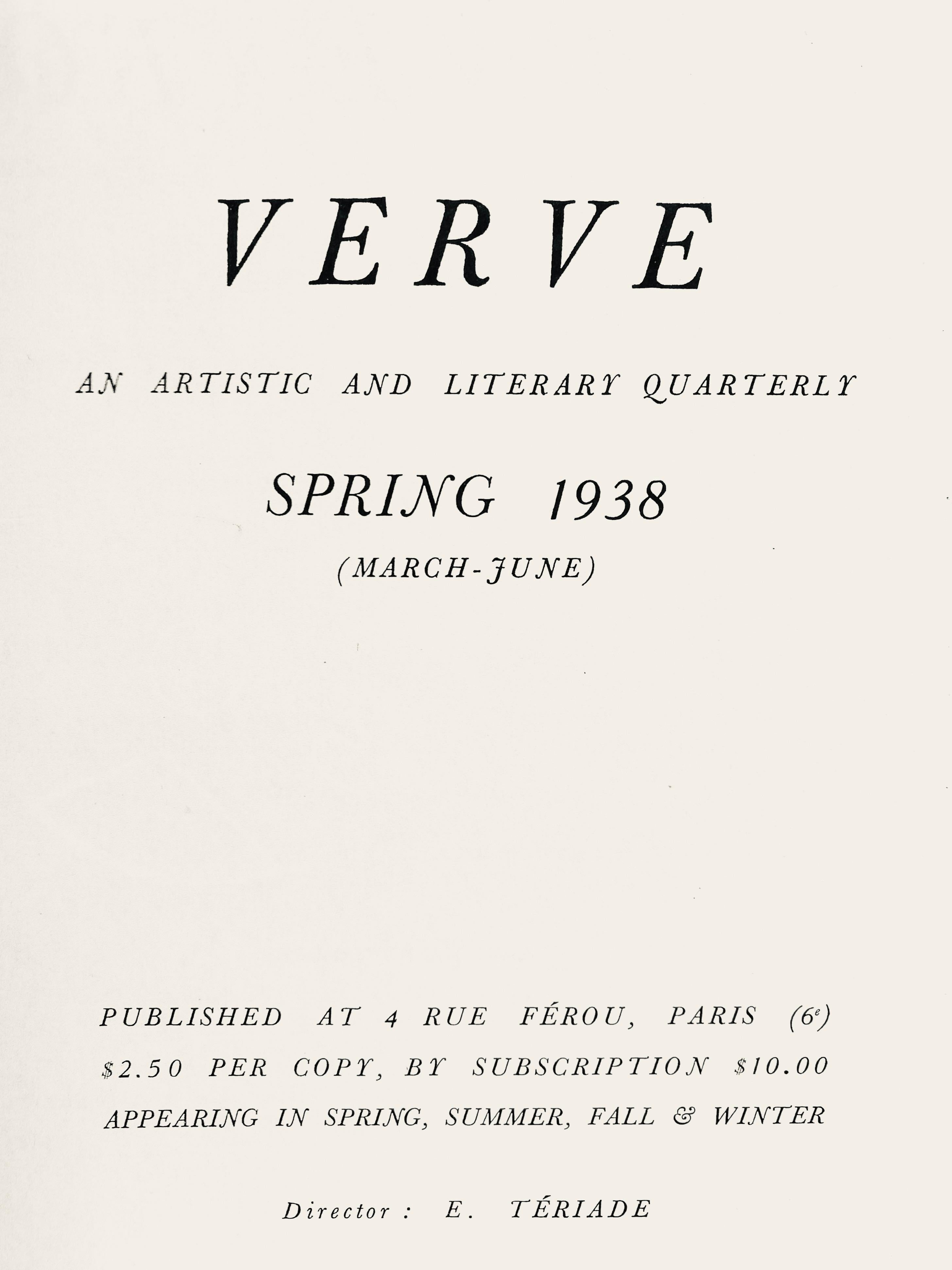 Les étoiles, Verve: Revue Artistique et Littéraire in vendita 1
