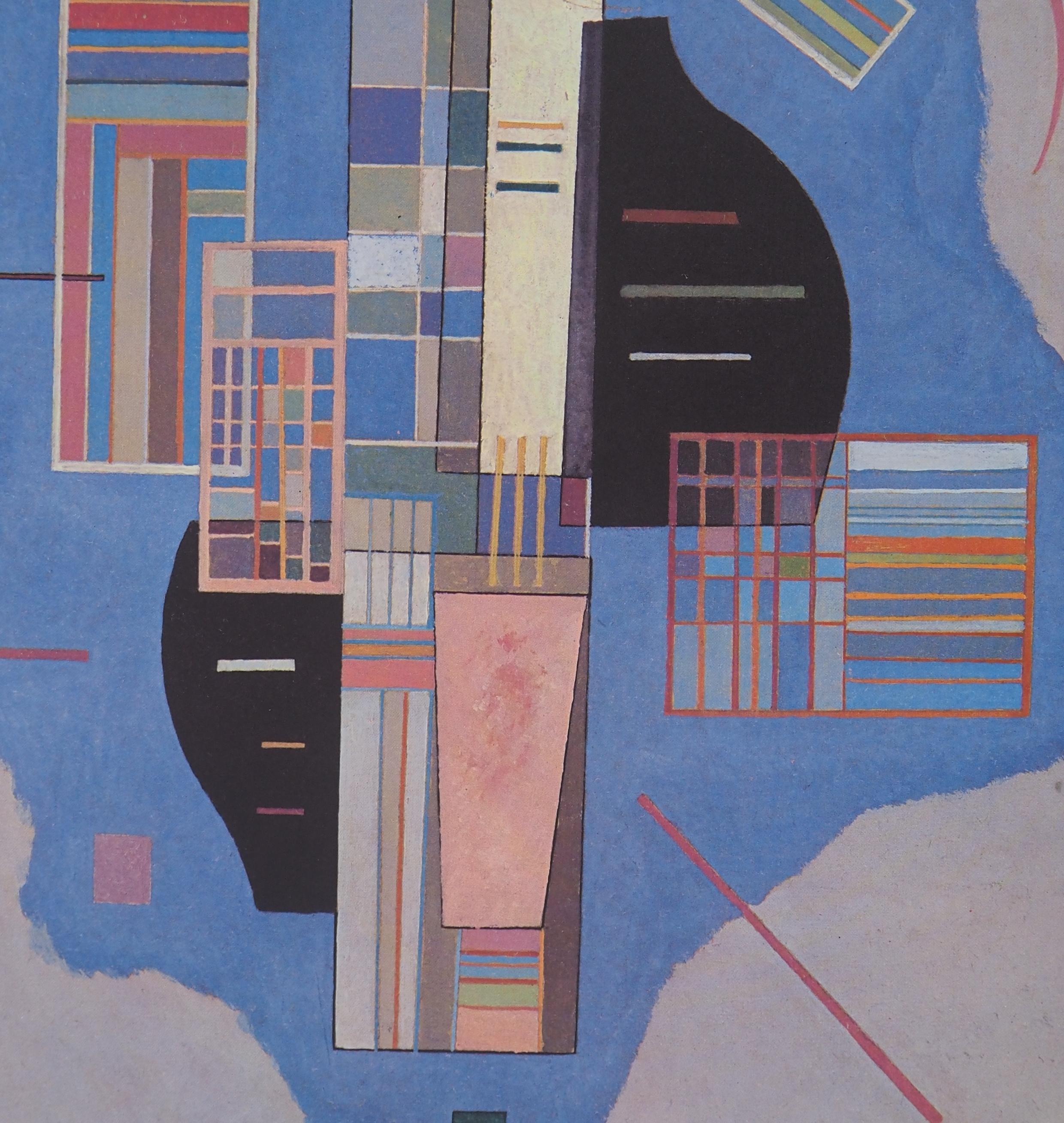 Wassily Kandinsky (1866-1944)
Surrealistisches Stadtbild in Blau, 1965

Heliogravüre (Fotoätzung)
Gedruckte Unterschrift auf der Platte
Auf Lana Vellum 56,5 × 37,5 cm (ca. 22 x 15 Zoll)
Beglaubigt mit Maeght Editor Blindstempel

Ausgezeichneter