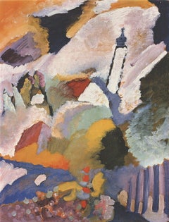 Modern Limited Edition Offset Lithograph Print of Murnau Church