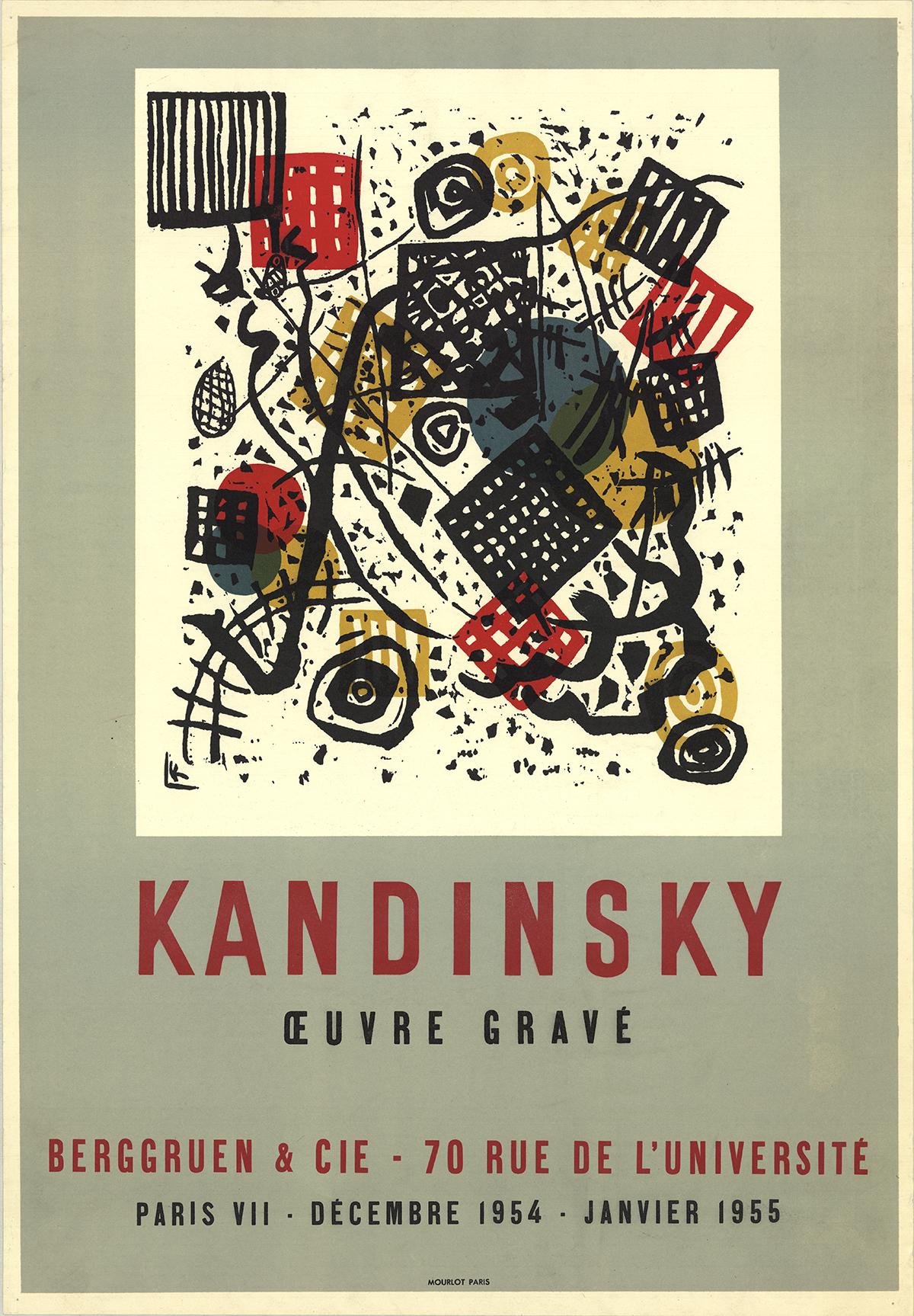 Wassily Kandinsky-Euvre gravée-Lithographie Milieu du siècle