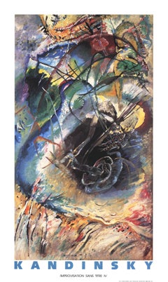Vintage After Wassily Kandinsky-Improvisation Sans Titre-50" x 30"-Poster-1990-Abstract