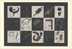 Wassily Kandinsky-Investigations-15" x 22"-Lithograph-1954-Expressionism-Gray