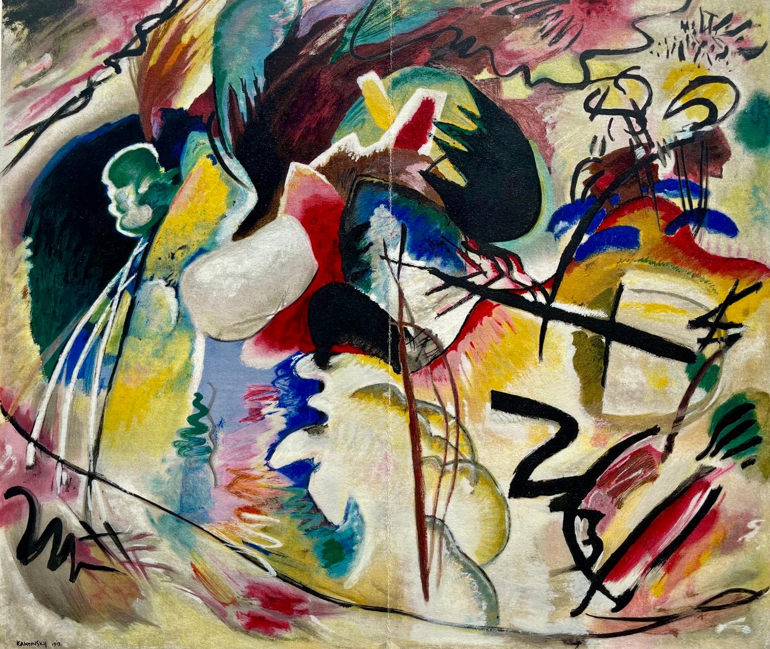 Lithograph on vélin de Rives paper. Inscription: Unsigned and unnumbered, as issued. Good condition, with centerfold, as issued. Notes: From the folio, tête edition, Consacré au Blaue Reiter, Derrière le miroir, N° 166, 1962. Published by Maeght
