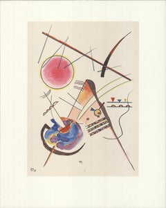Vintage Wassily Kandinsky 'Watercolor from the Hess Guest Book' 1990- Offset Lithograph