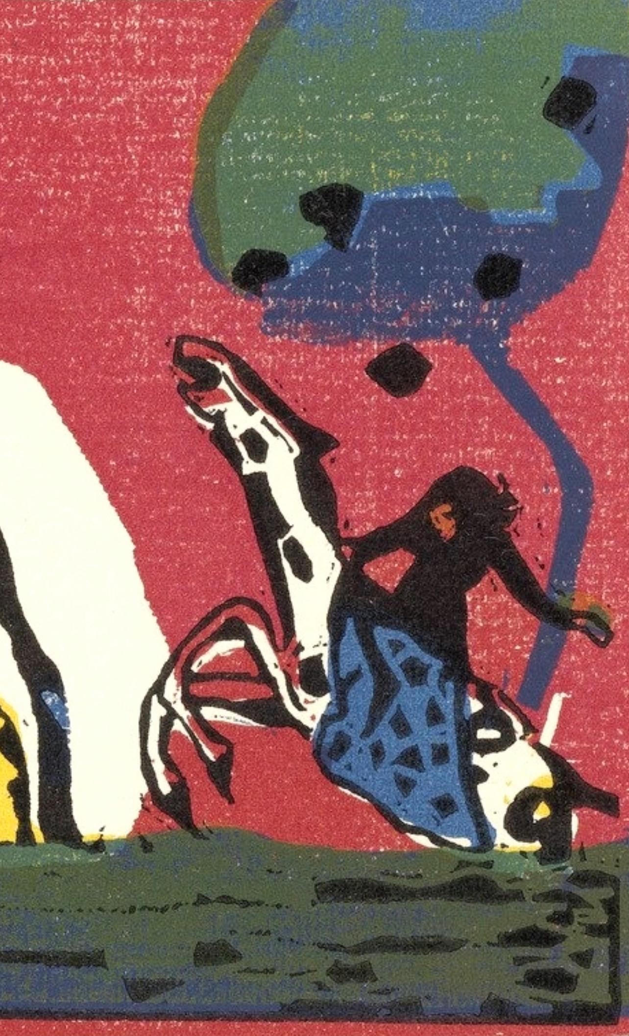 Zwei Reiter vor Rot (Roethel 95), Wassily Kandinsky For Sale 1
