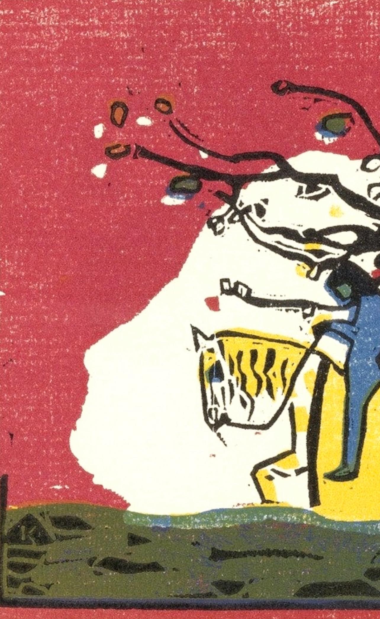 Zwei Reiter vor Rot (Roethel 95), Wassily Kandinsky im Angebot 3