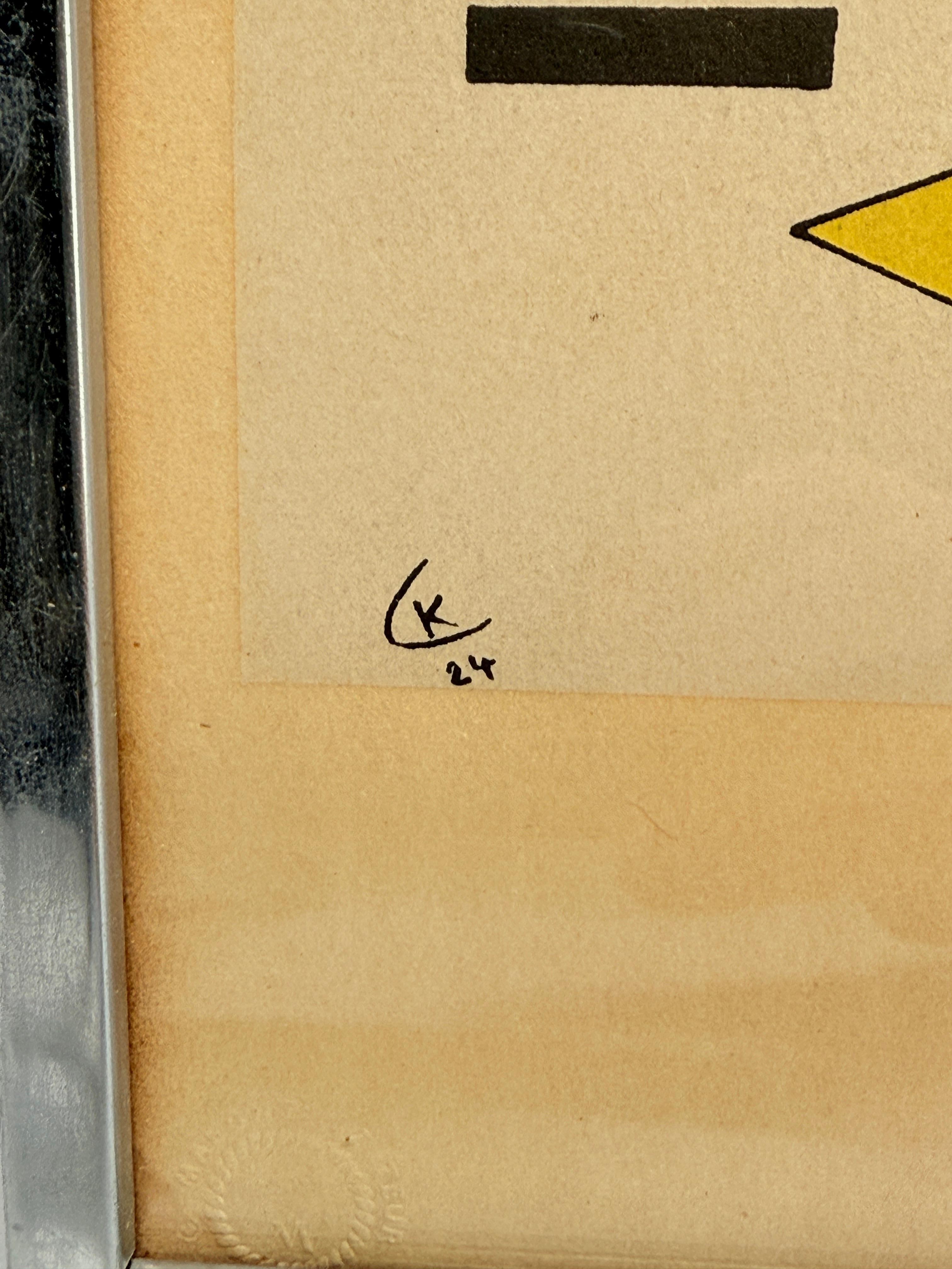 Wassily Kandinsky (Russisch, 1866-1944) La Tache Noire Abstrakte Komposition, 1924 im Zustand „Gut“ im Angebot in Atlanta, GA