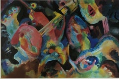 Wassily Kandinsky Abstract Silk Screen Print Titled Improvisation Deluge