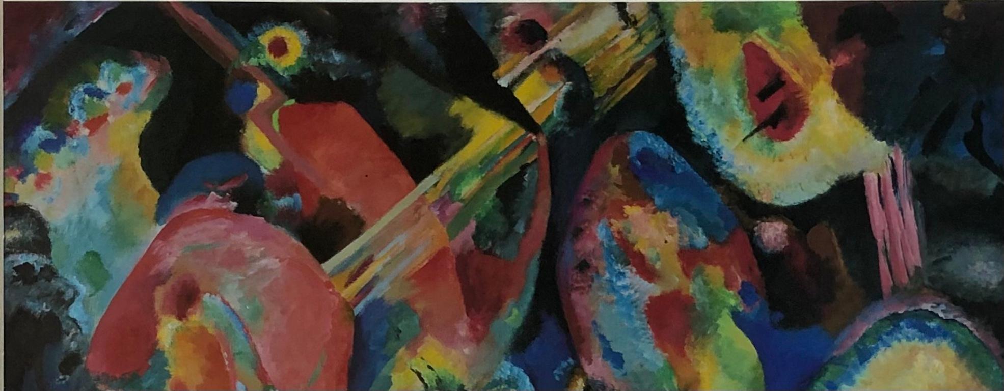 German Wassily Kandinsky Abstract Silk Screen Print Titled Improvisation Deluge For Sale