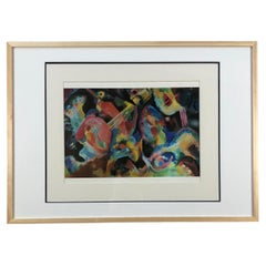 Wassily Kandinsky Abstract Silk Screen Print Titled Improvisation Deluge