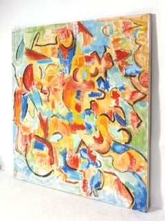 Wassily Kandinsky Style Large Scale Abstract Painting 66” x 66” Unsigned