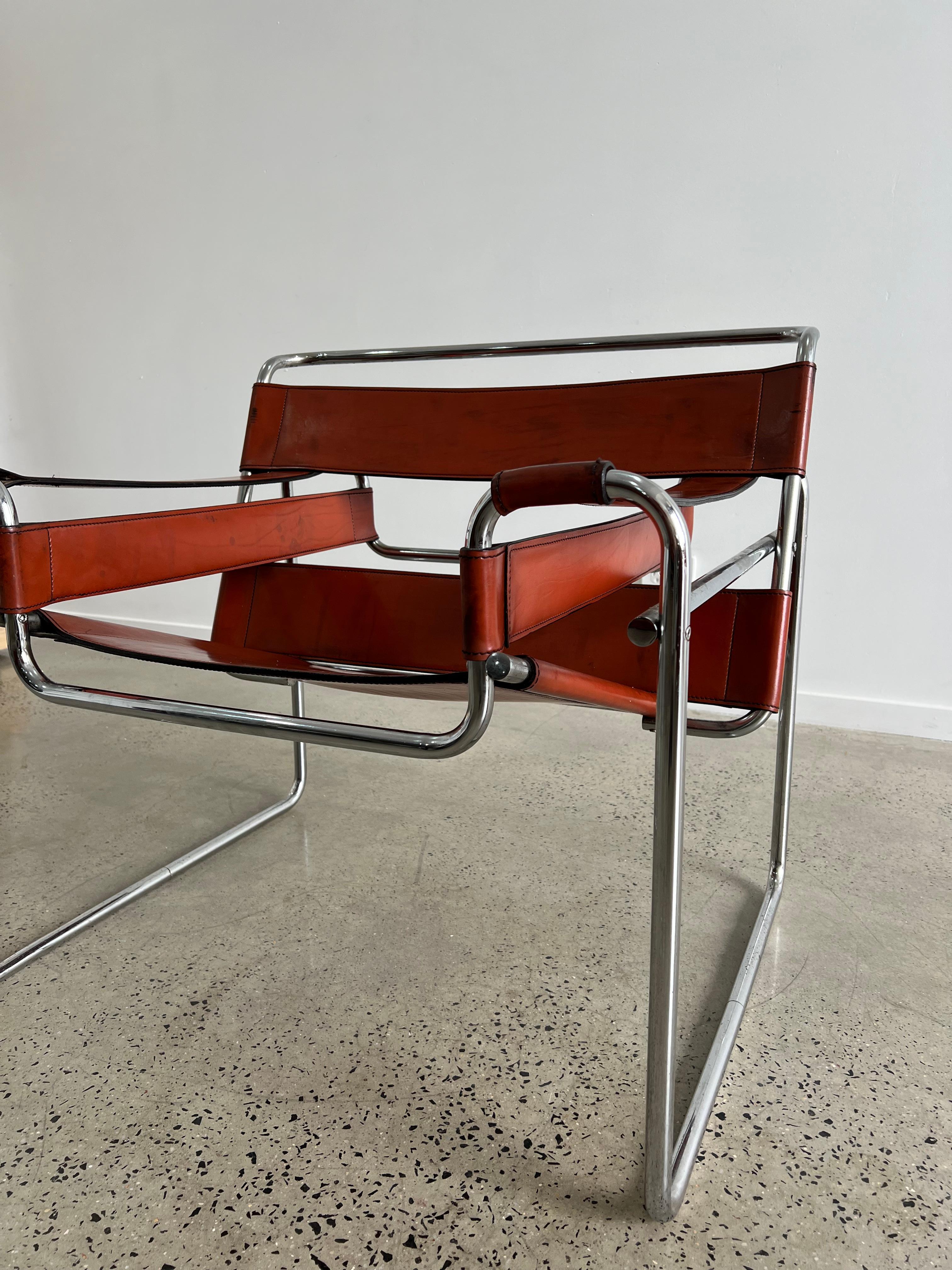 Italian Wassily Lounge Chair by Marcel Breuer for Knoll
